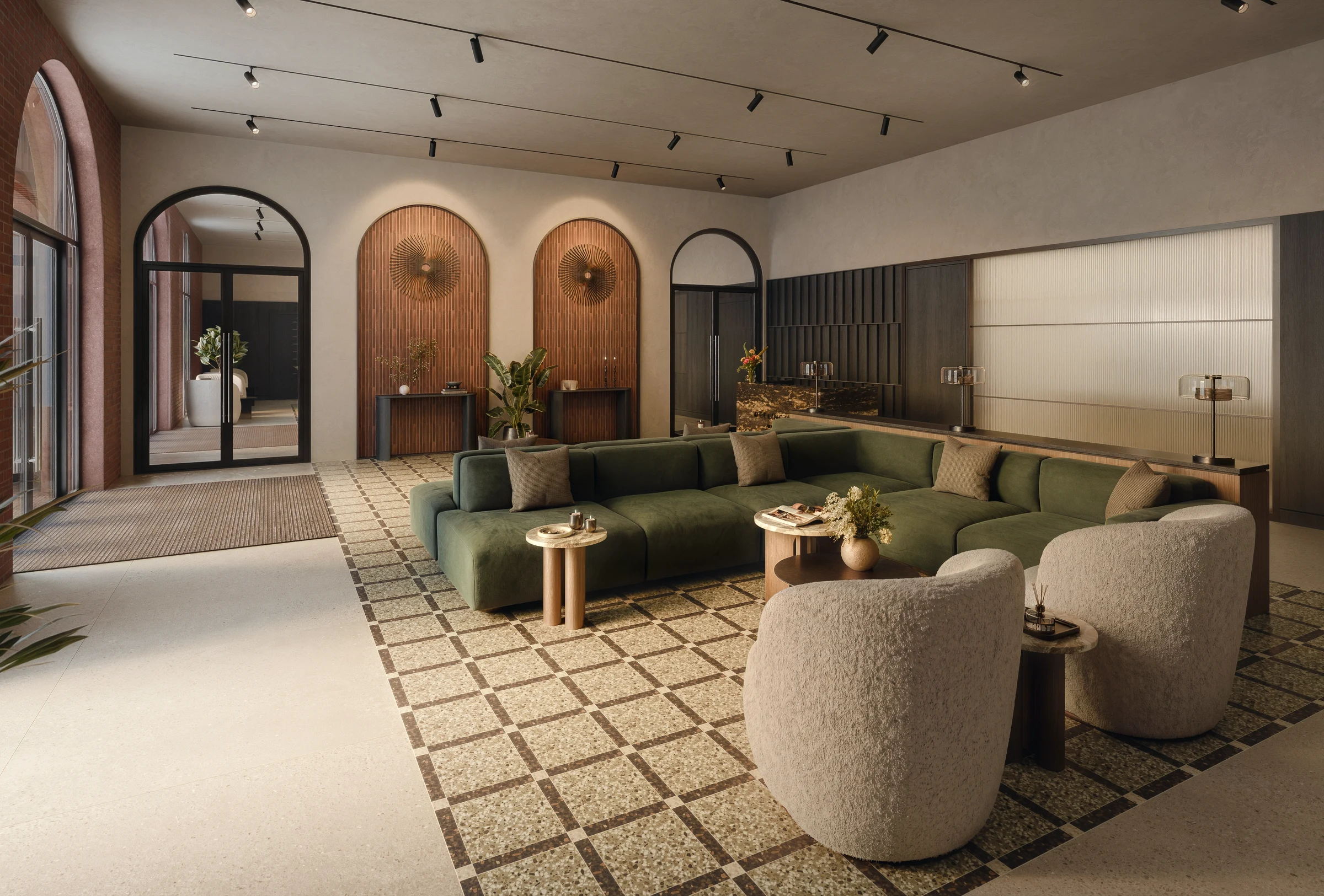 CGI of the lobby & reception